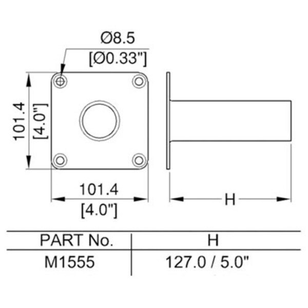 Main product image for Penn-Elcom M1555 1-3/8" Speaker Mounting Top H 245-019